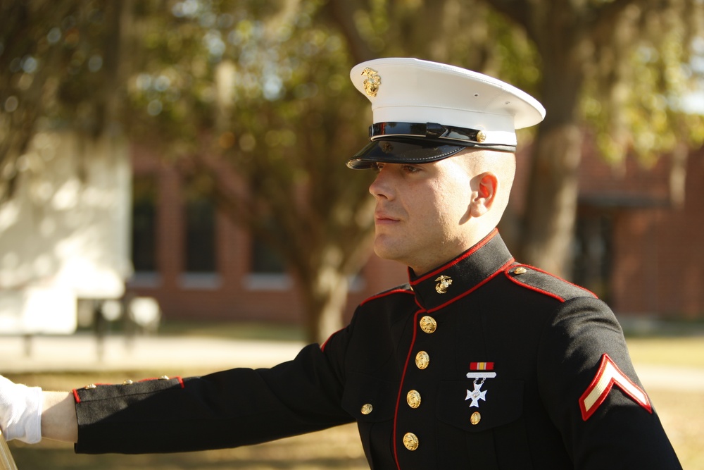 Alpha and Oscar Companies' graduation ceremony