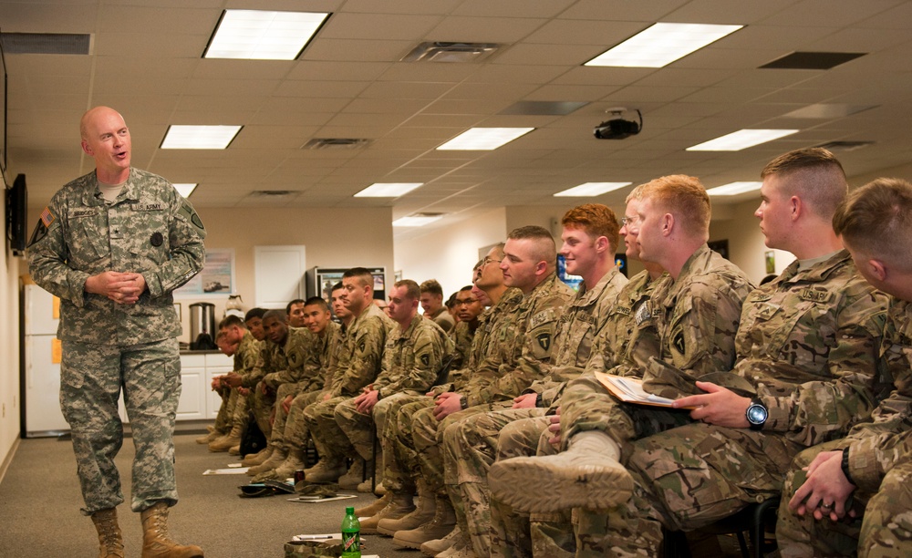 Alaska Army National Guardsmen receive re-deployment briefings, prepare for return to Alaska