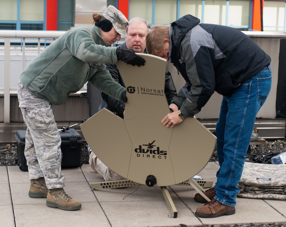 JPASE team members setup DVIDS direct