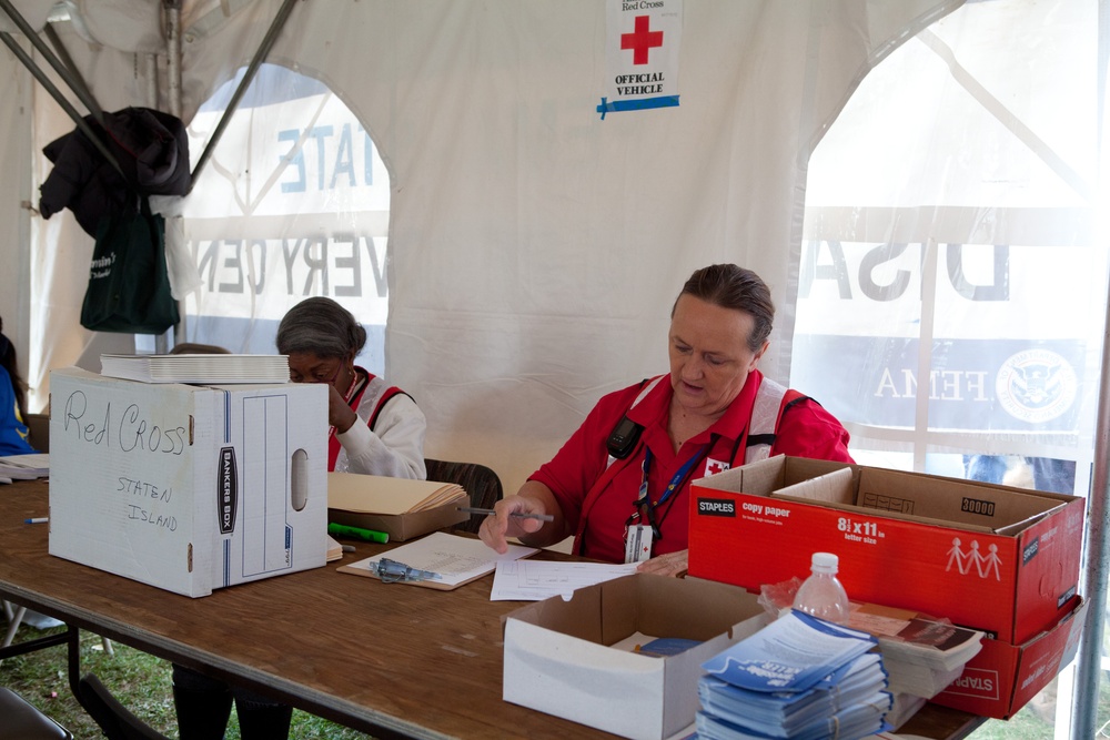 Red Cross working in Staten Island Disaster Recovery Center