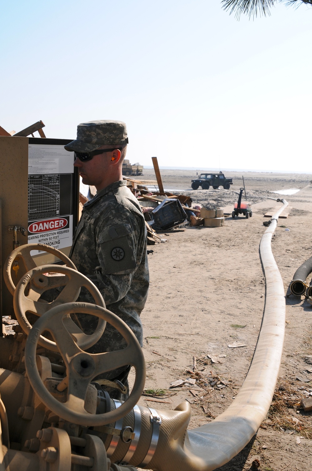 Army Reserve gets the water out at Breezy Point, NY