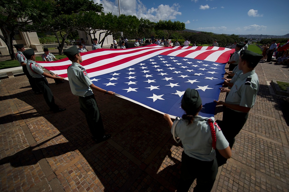 Veterans Day Ceremony National Memorial Cemetery of the Pacific
