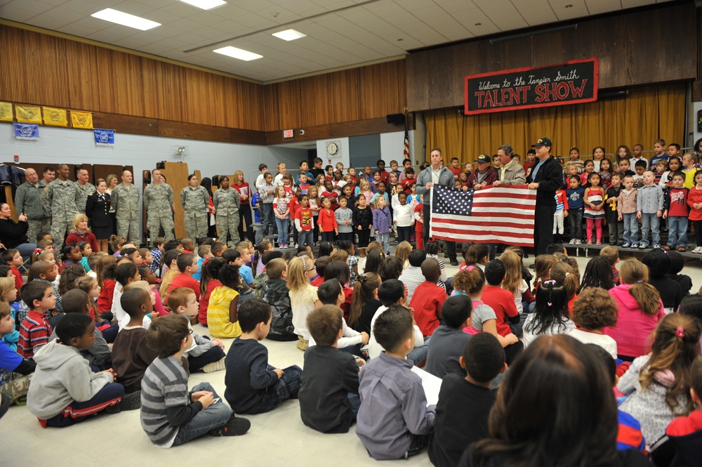 Airmen visit Tangier Smith Elementary School