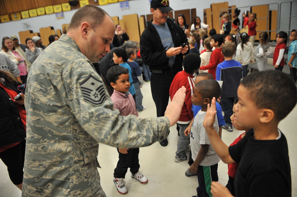 Airmen visit Tangier Smith Elementary School