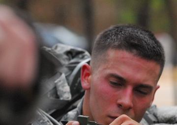 Through the woods: 18th Fires Brigade soldiers put teamwork to the test in the Viper Challenge