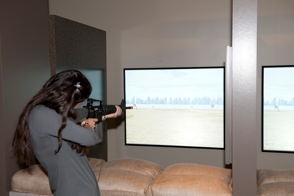 Take aim on simulated rifle range at Soldier Experience Gallery