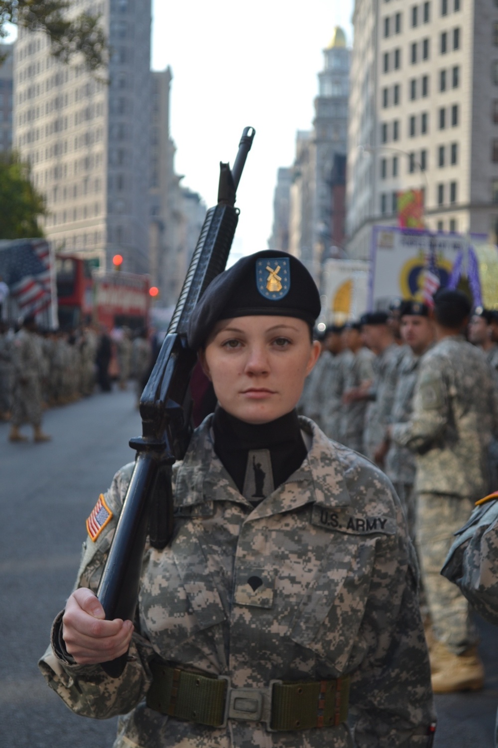 77th Sustainment Brigade marches in NYC Veterans Day Parade