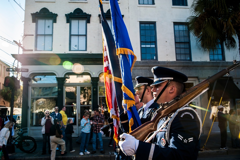 JB Charleston service members march in the Charleston Veterans Day Parade