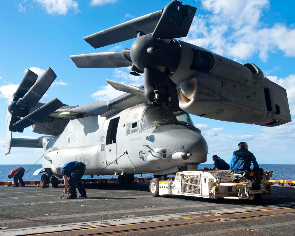 USS Iwo Jima flight deck operations