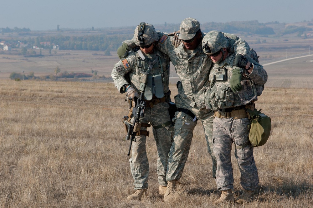 Fire team competition at Camp Bondsteel