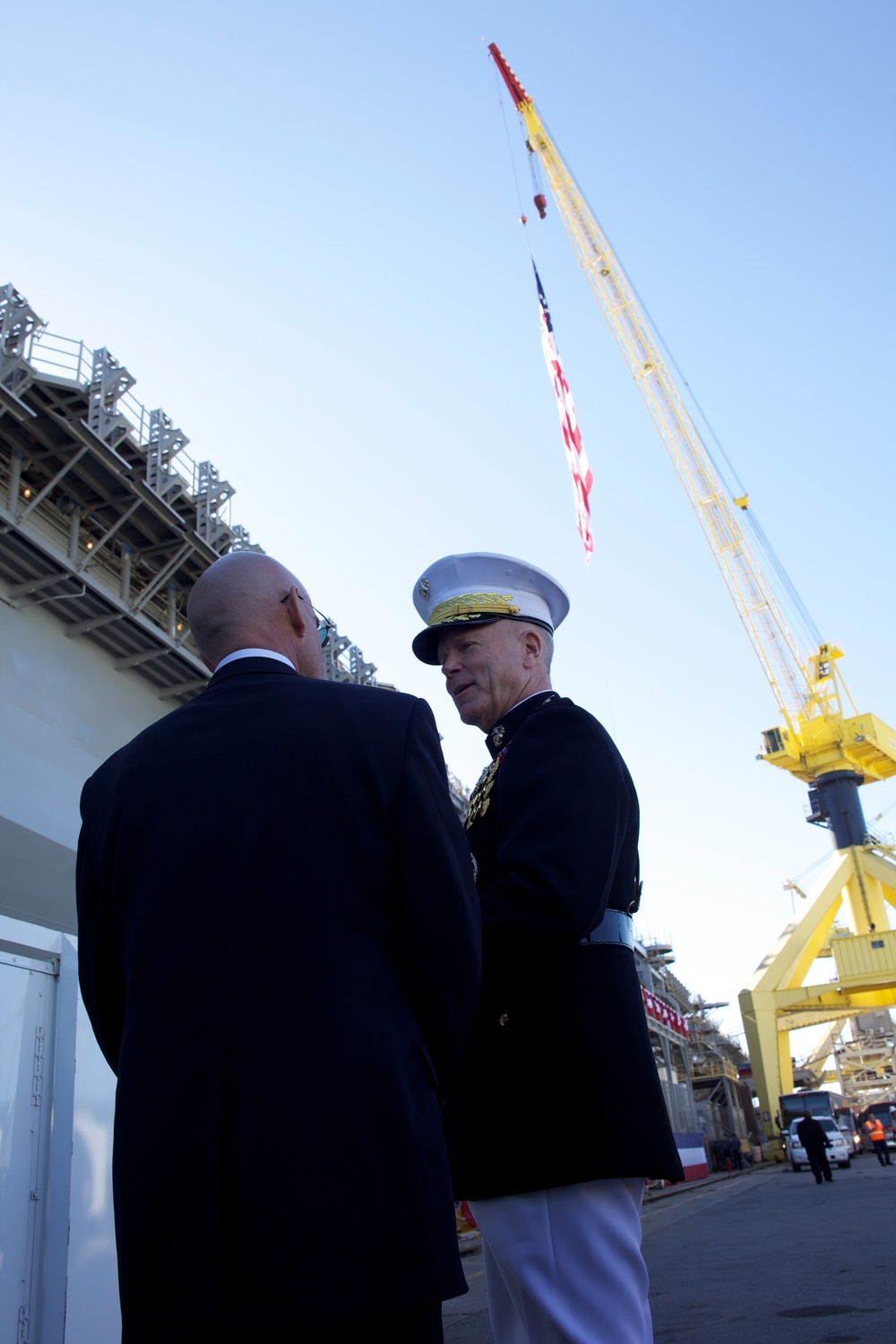 Marine Corps commandant attends USS America christening ceremony