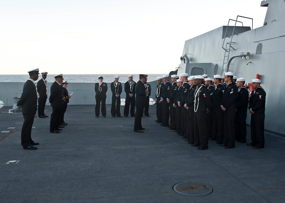 Inspection aboard USS New York