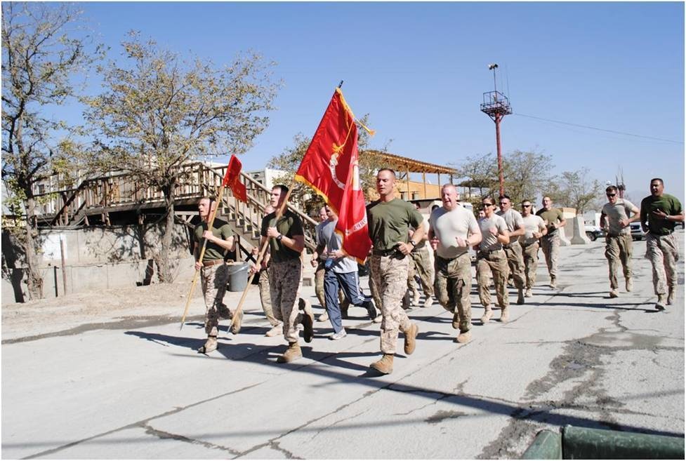 Armed services in Afghanistan celebrate USMC birthday
