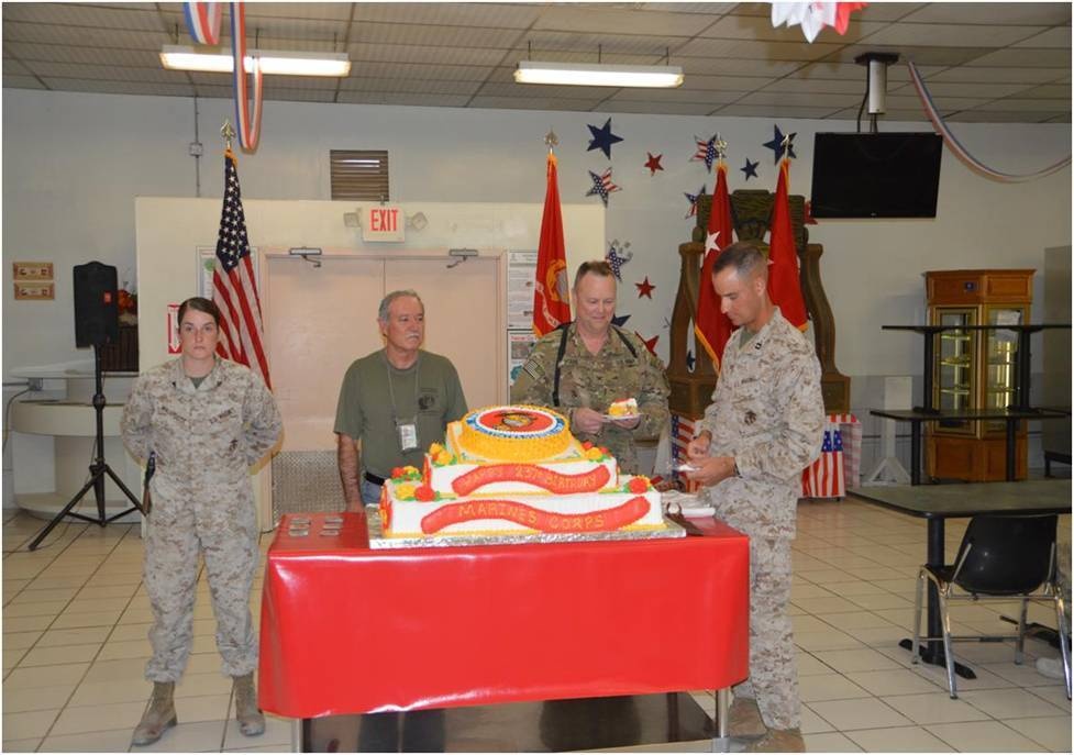 Armed services in Afghanistan celebrate USMC birthday