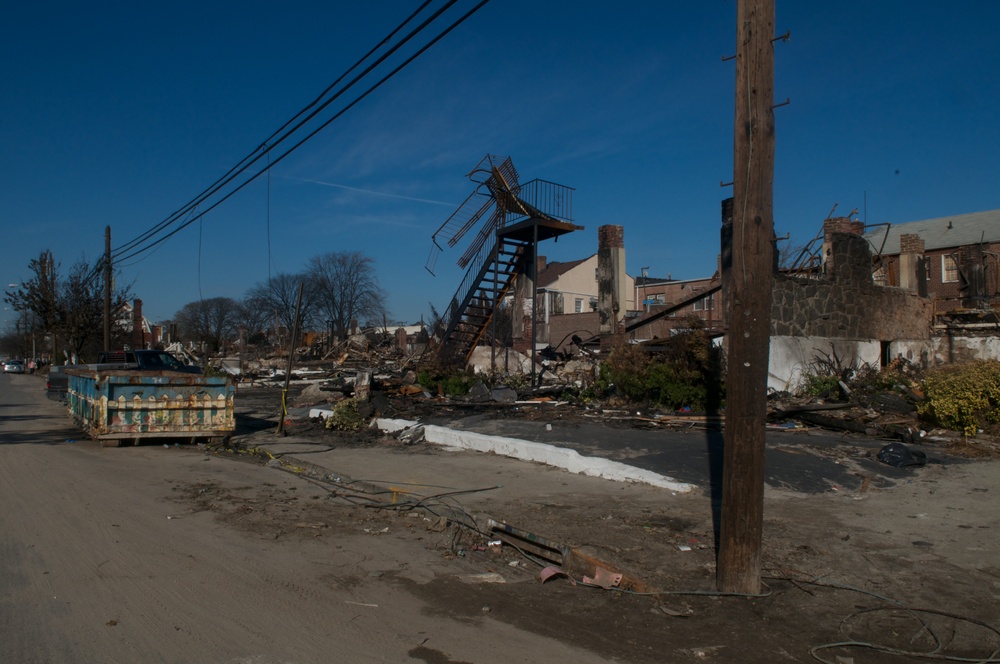 Flood related fires destroy homes in Rockaway, NY