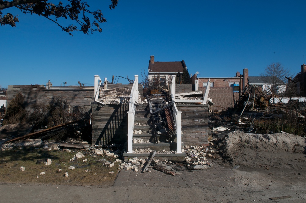 Flood related fires destroy homes in Rockaway, NY
