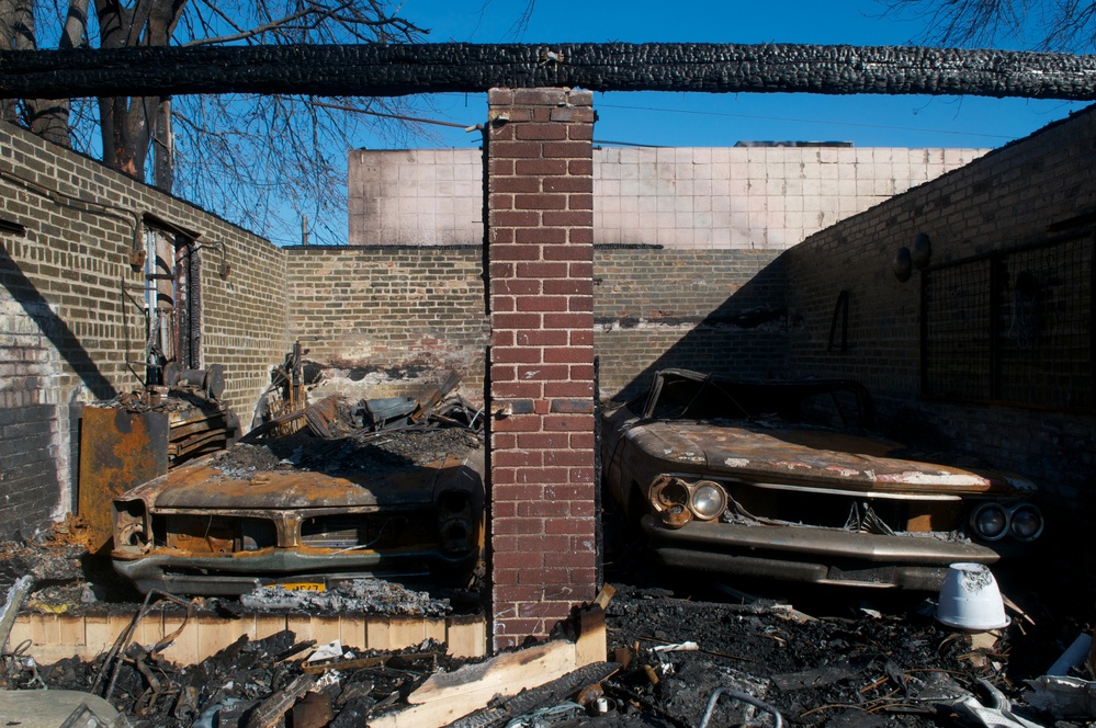 Flood related fires destroy homes in Rockaway, NY
