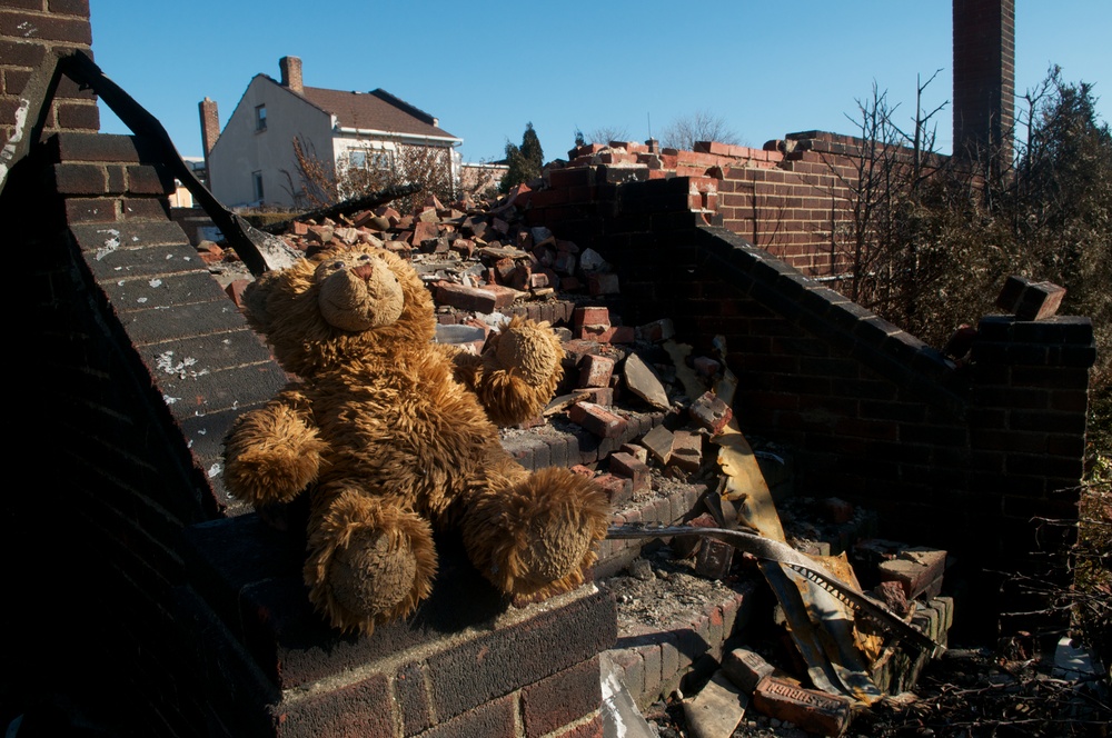 Flood related fires destroy homes in Rockaway, NY