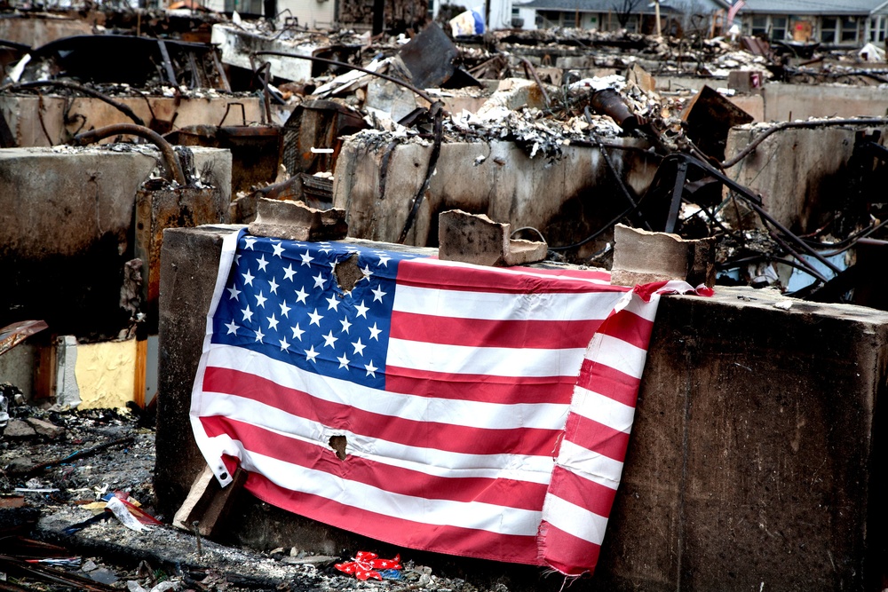 Flag at Breezy Point, Queens, NY