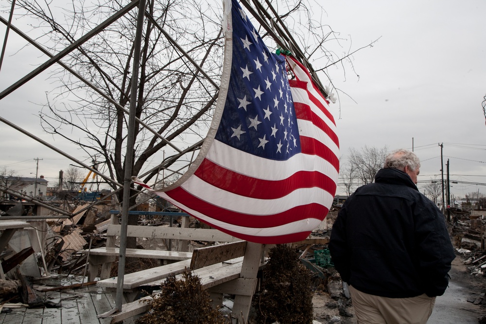 Flags symbolize recovery