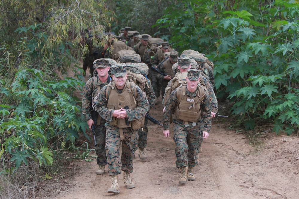 7th ESB Marines hike through Camp Pendleton