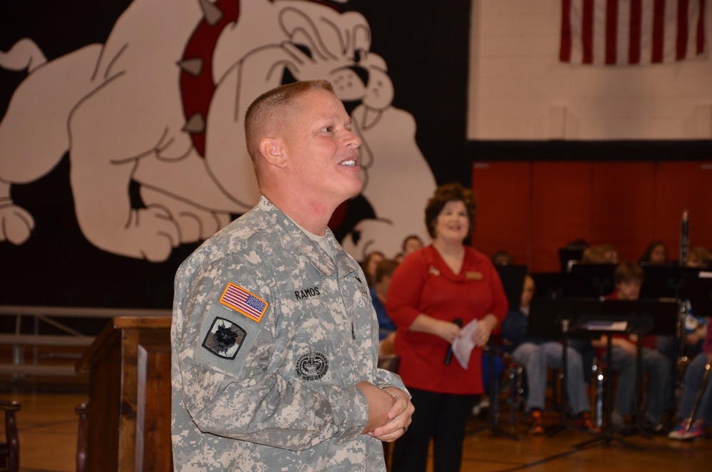 35th Signal Brigade Senior NCO inspires students in Veterans Day program