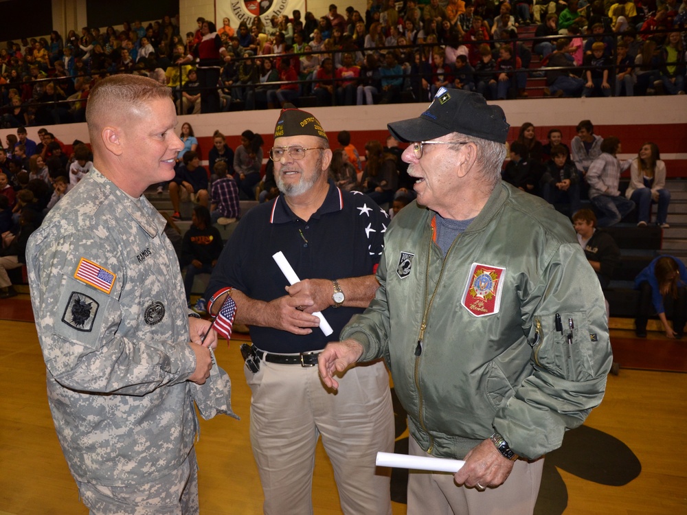 35th Signal Brigade Senior NCO inspires students in Veterans Day program