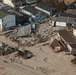 Aerial view of homes washed off of their foundations