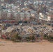 Aerial view of debris pile on Midland Beach, NY