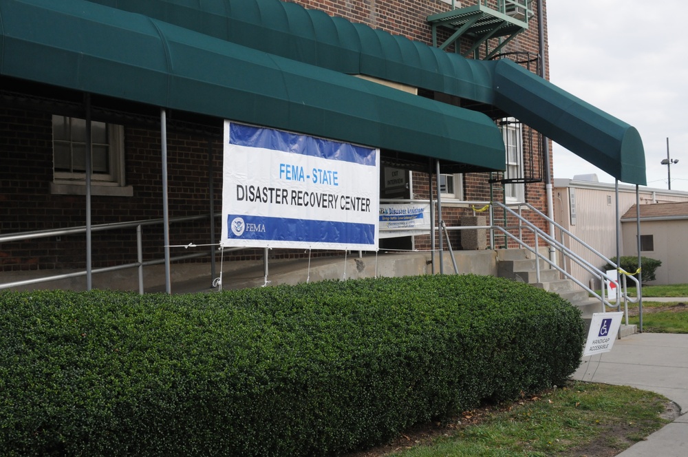 Signage at FEMA Disaster Recovery Center