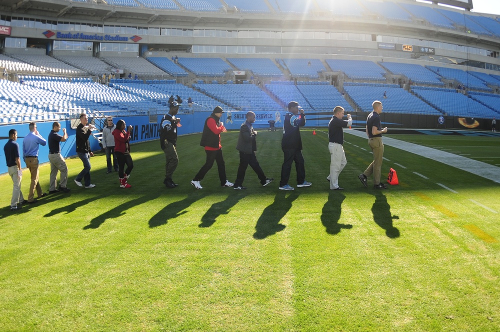 JB Charleston’s Honor Guard presents the Colors at Panthers game