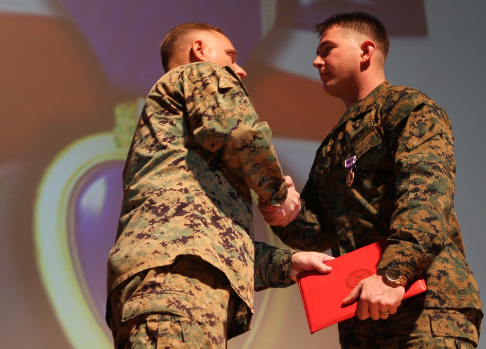 Crew chief receives Purple Heart