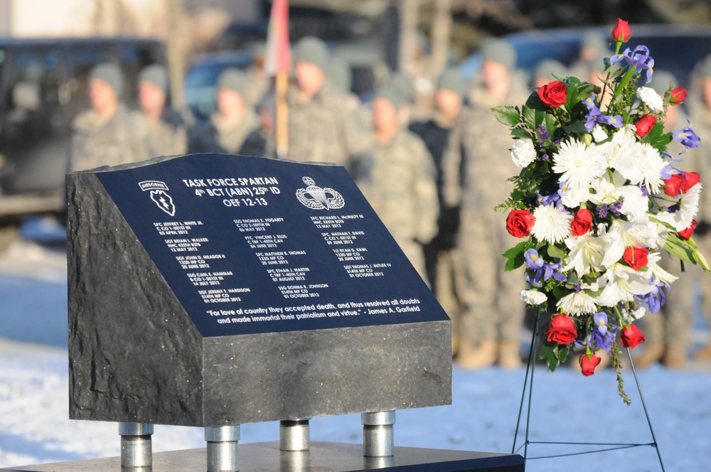 Spartans honor fallen with monument