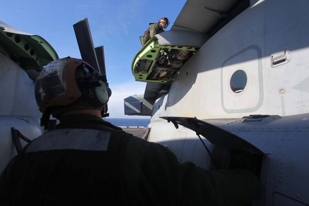 MV-22B Osprey inspection