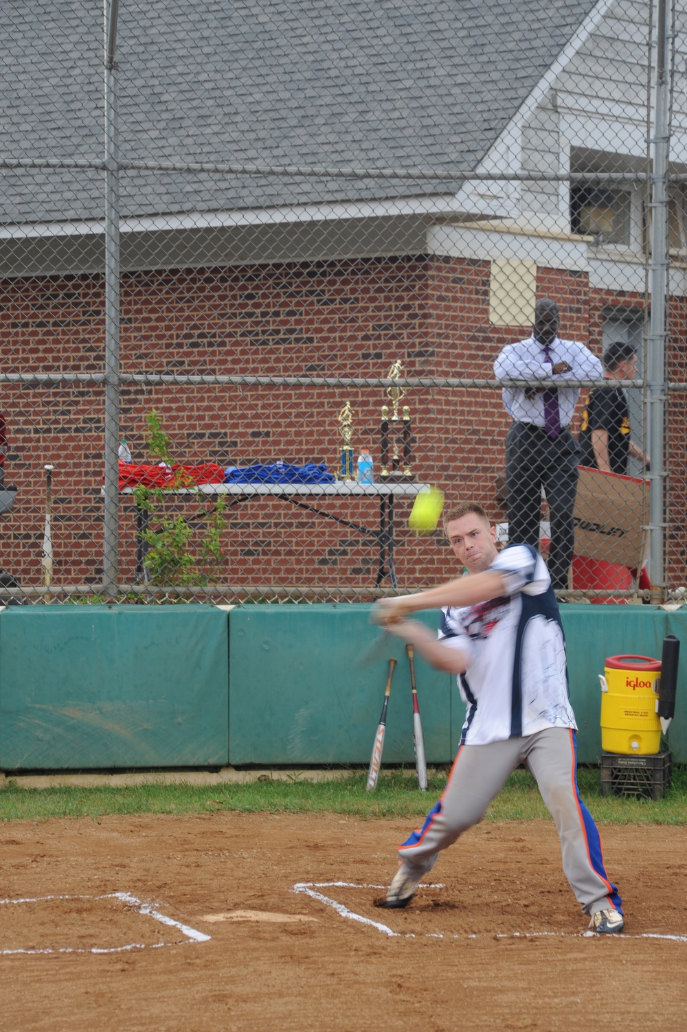 Players bat it out during the Home Run Derby