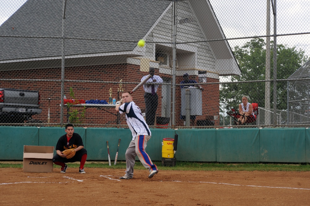 Players bat it out during the Home Run Derby