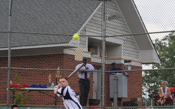 Players bat it out during the Home Run Derby