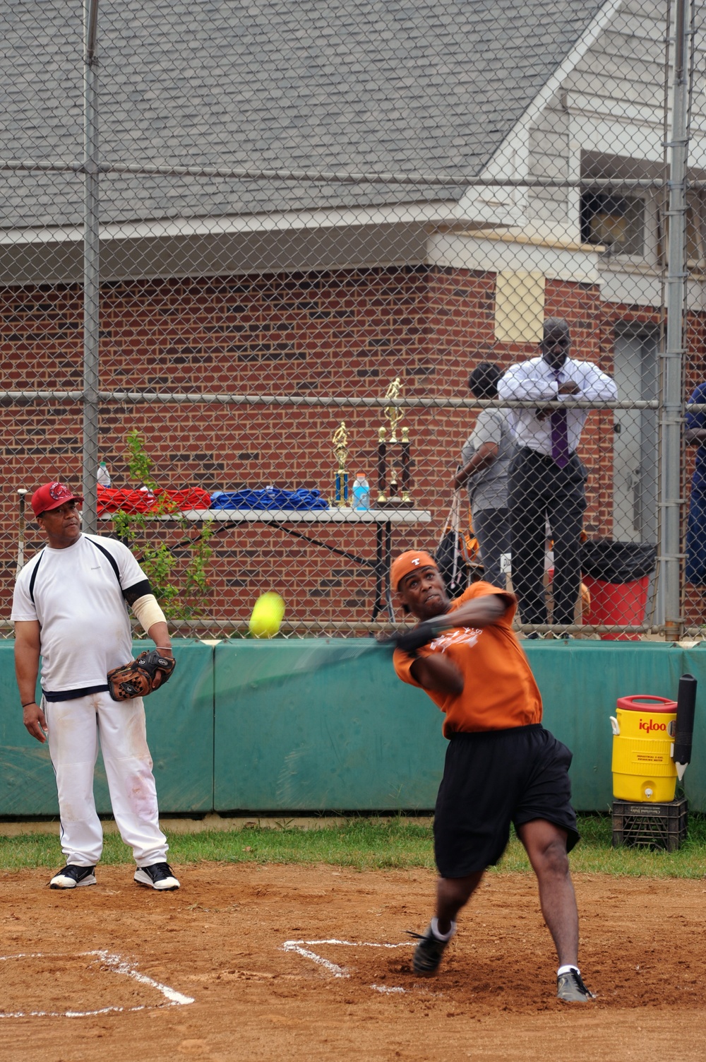 Players bat it out during the Home Run Derby