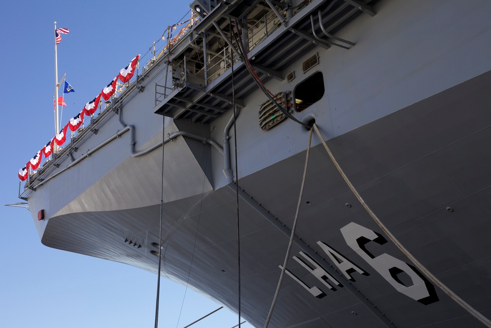 USS America christening