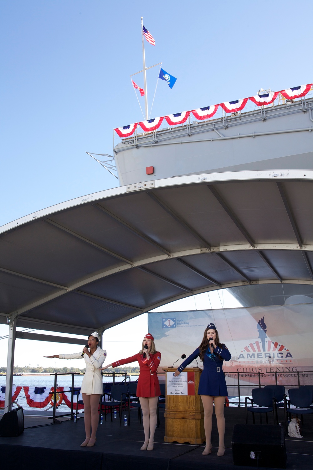 USS America christening