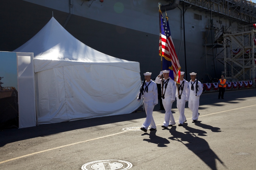 USS America christening