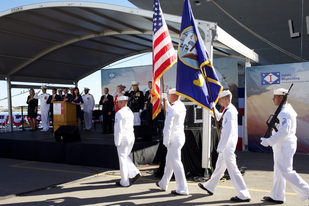 USS America christening