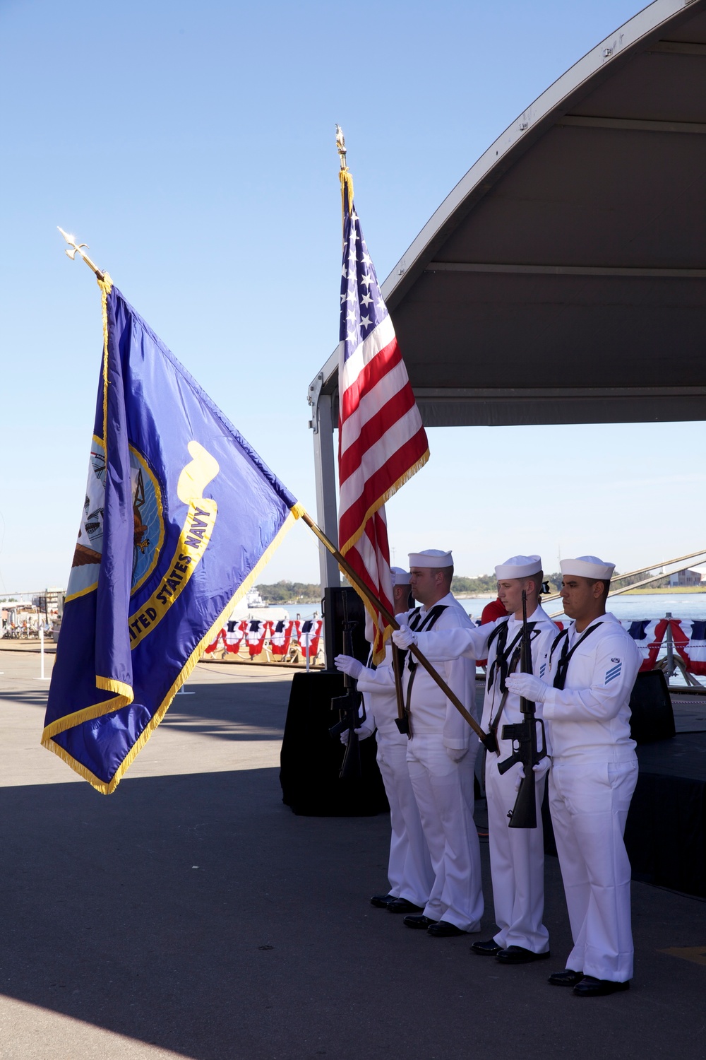 USS America christening