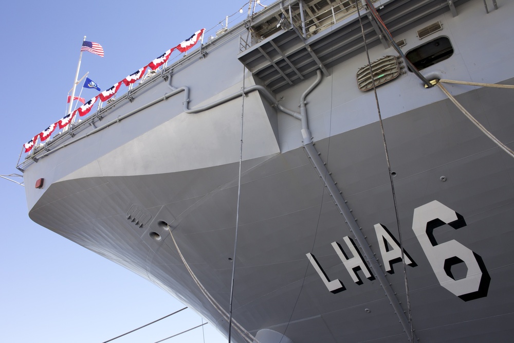 USS America christening