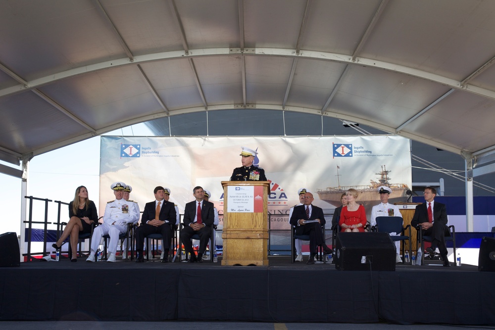 USS America christening