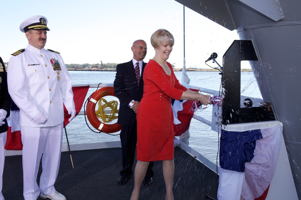 USS America christening