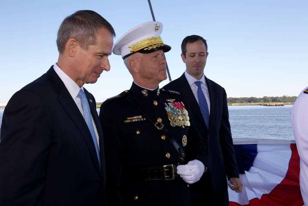 USS America christening