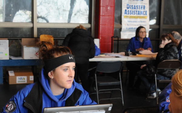 FEMA Corps interviewer at disaster center