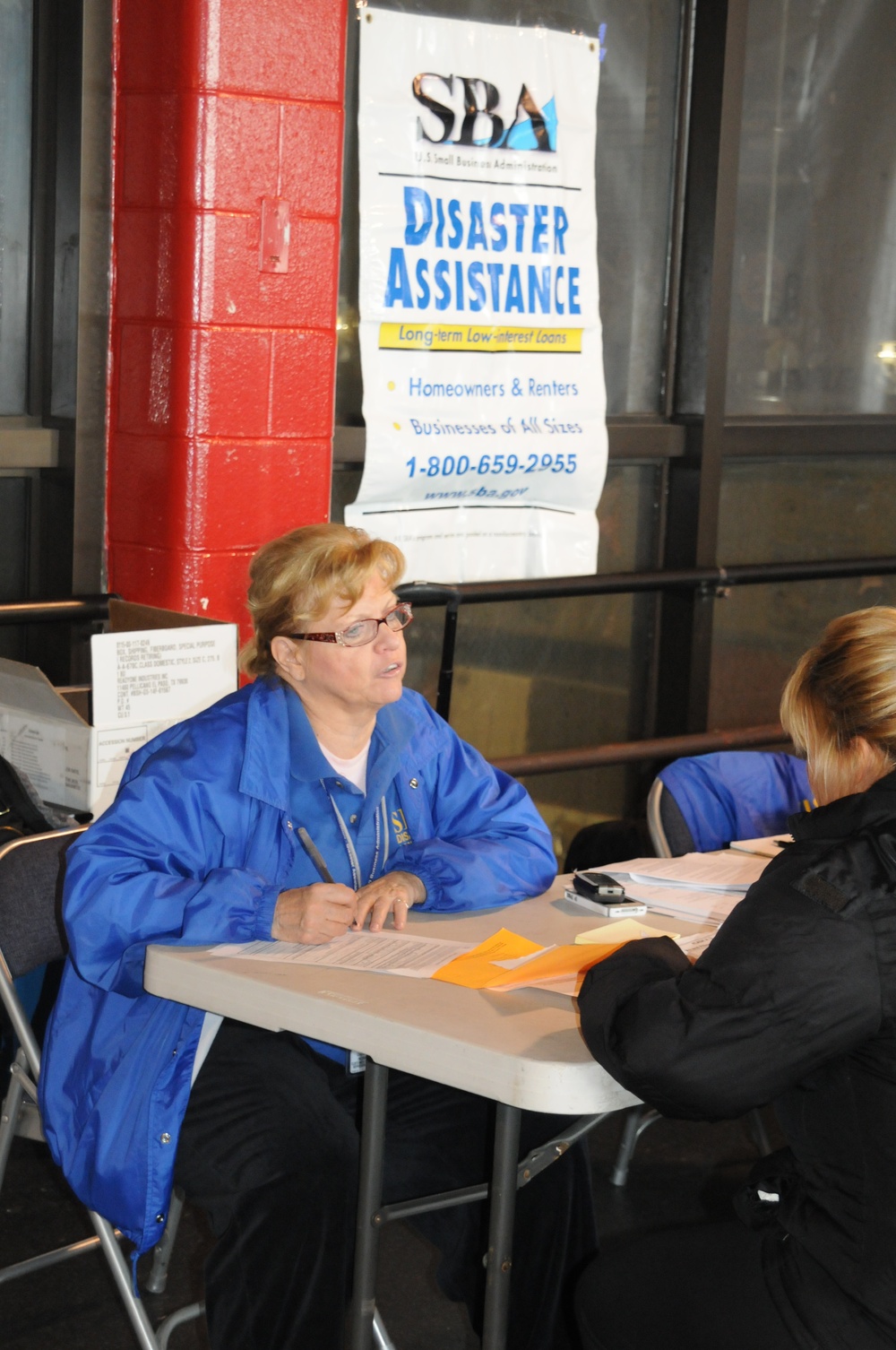 SBA at FEMA disaster center