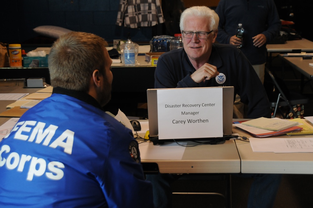 FEMA Corps leader with DRC manager